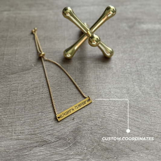 Custom Engraved Coordinates Bracelets