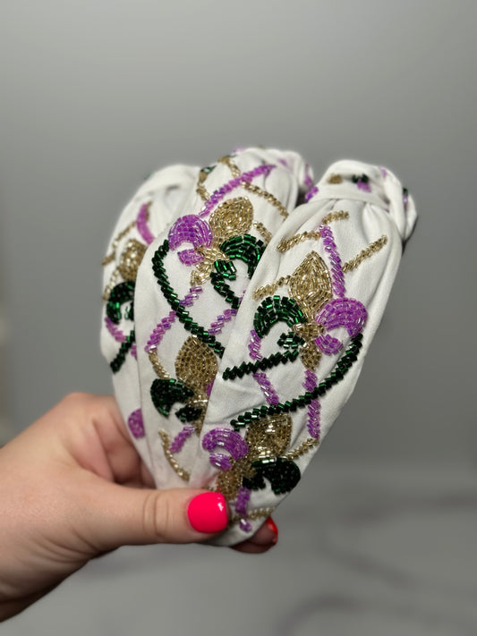 Fleur-de-lis Mardi Gras Headband
