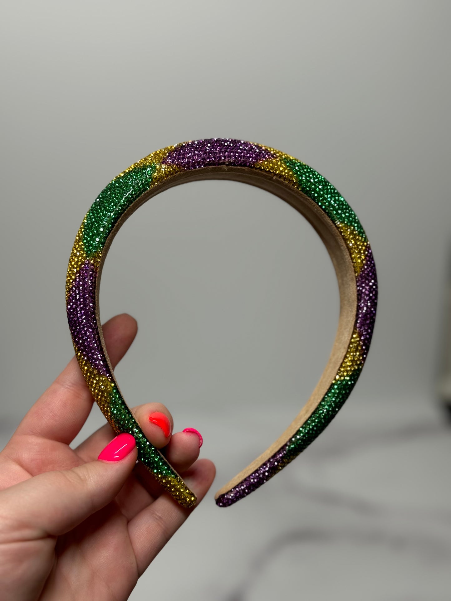 Sparkley Mardi Gras Pattern Headband