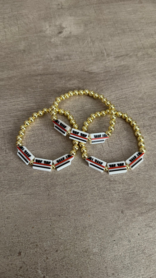 Red Monorail Bracelet