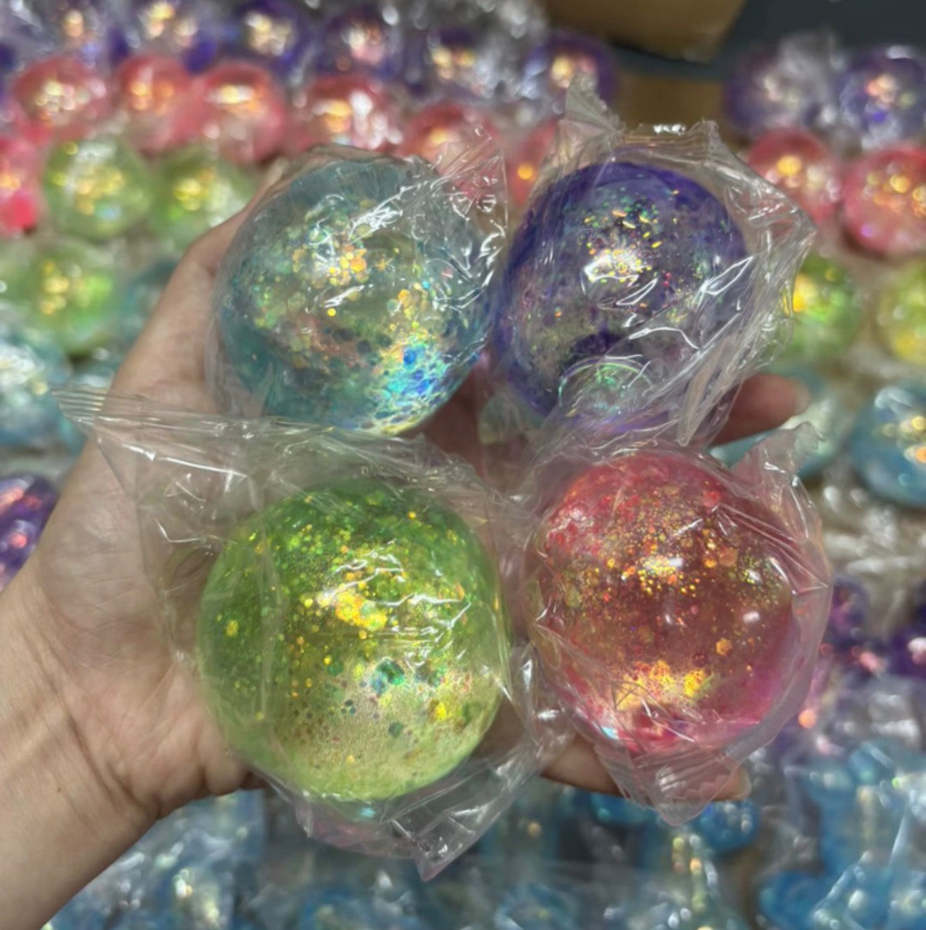 Glitter Ball Squish Toy