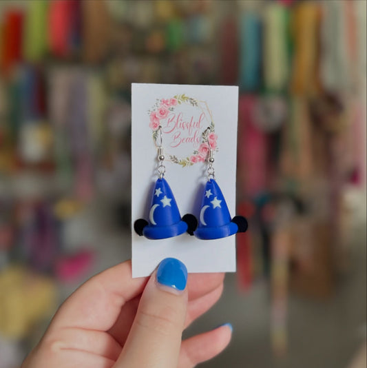 Magical Mouse Ear Hat Dangle Earrings