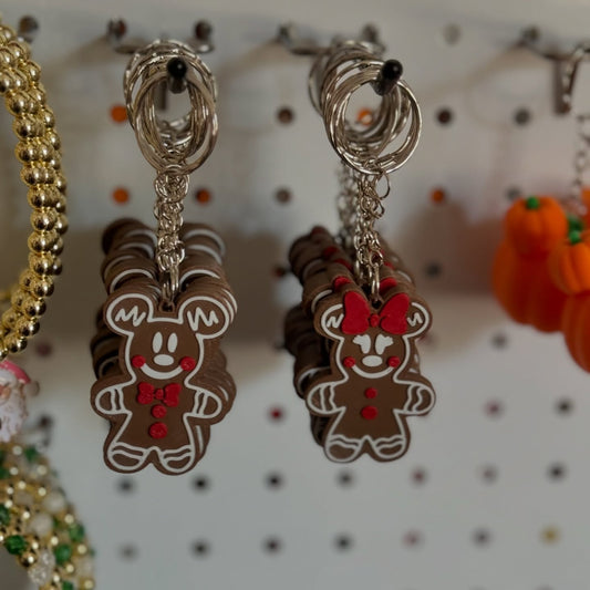 Mickey & Minnie Gingerbread Keychains