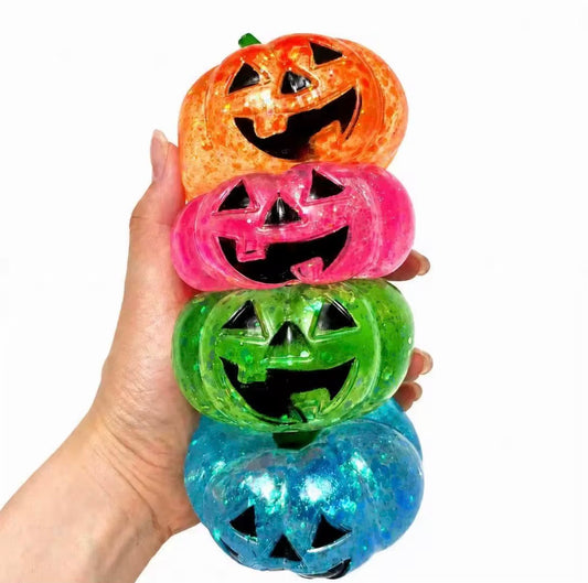 Glitter Pumpkin Squishy Toy