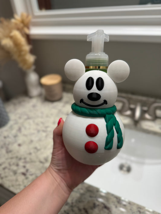Snowman Mouse Bath & Bodyworks Foaming Soap Holder