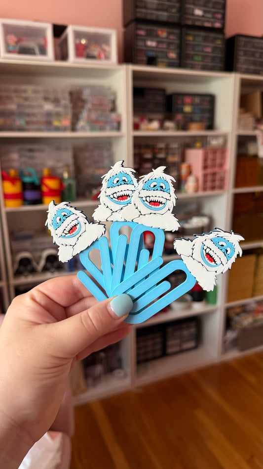 Abominable Snow Monster Oversized Paperclip & Bookmark