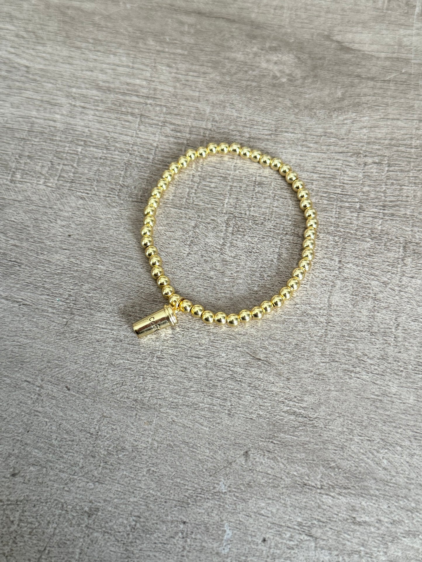 Gold Coffee Bracelet