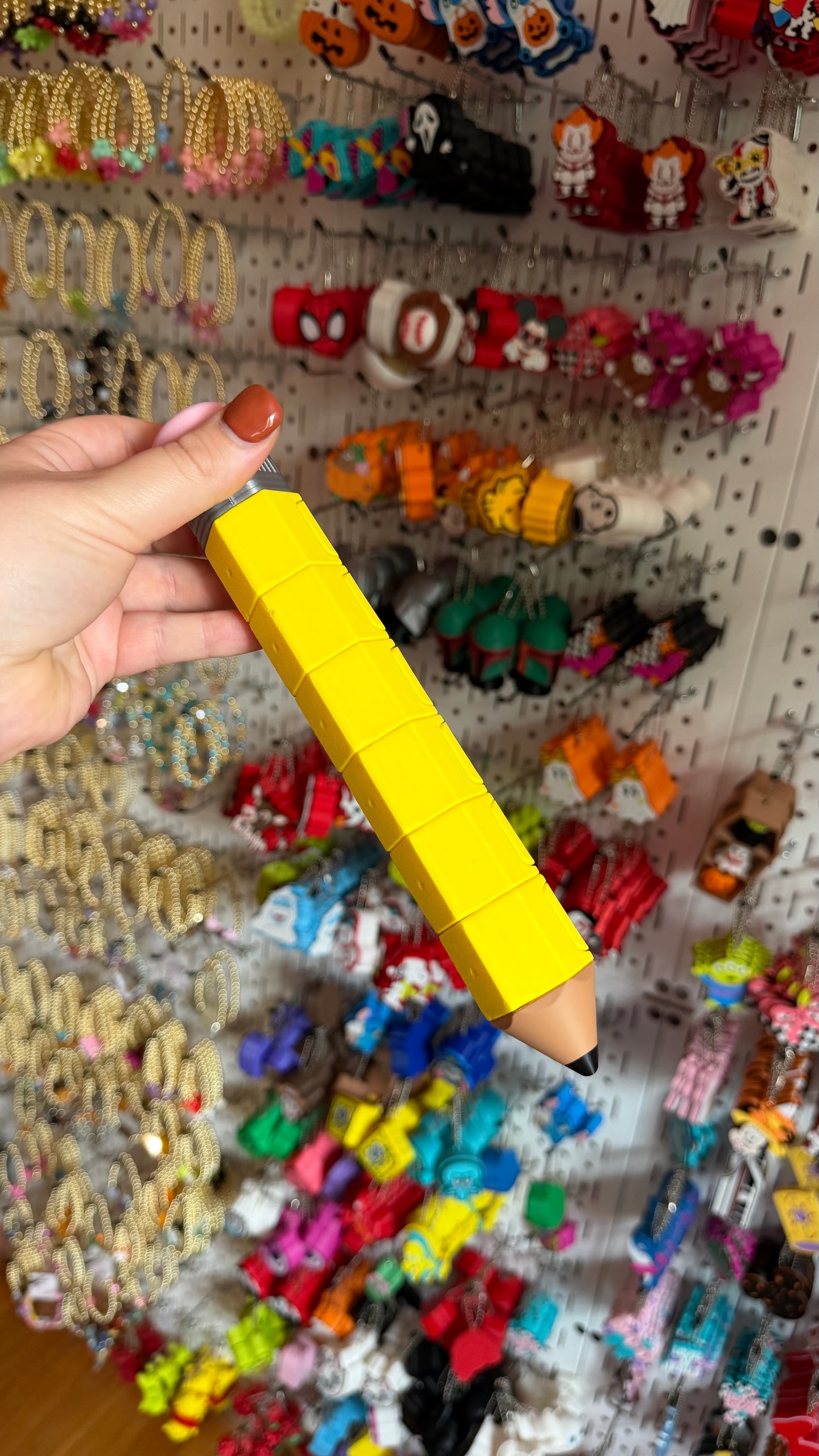 Custom Pencil Fidget Clicker Keychain