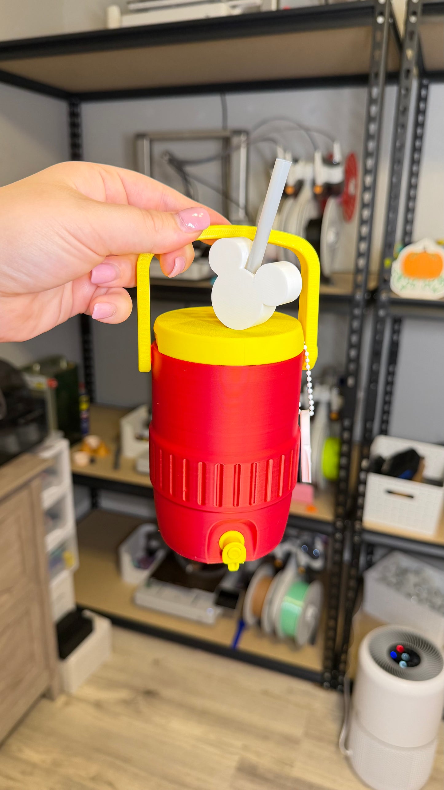 Red and Yellow Can Holder Set