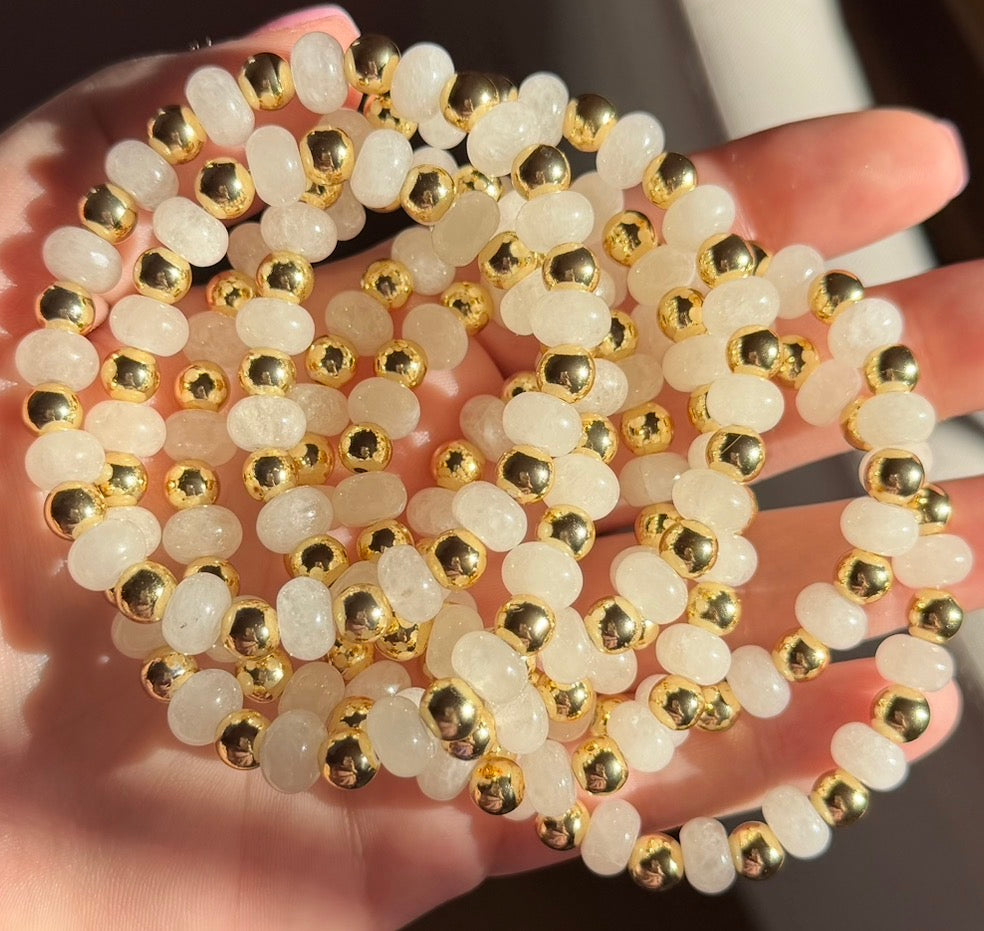 Clear White Jade Bracelet