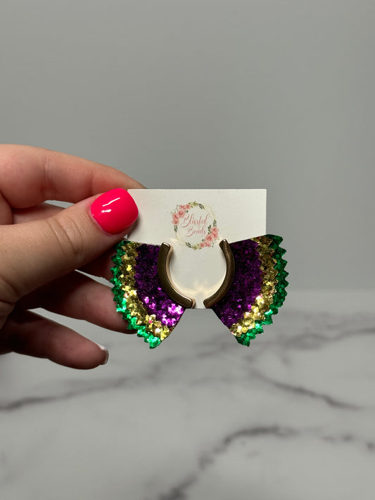 Arch Mardi Gras Stud Earrings