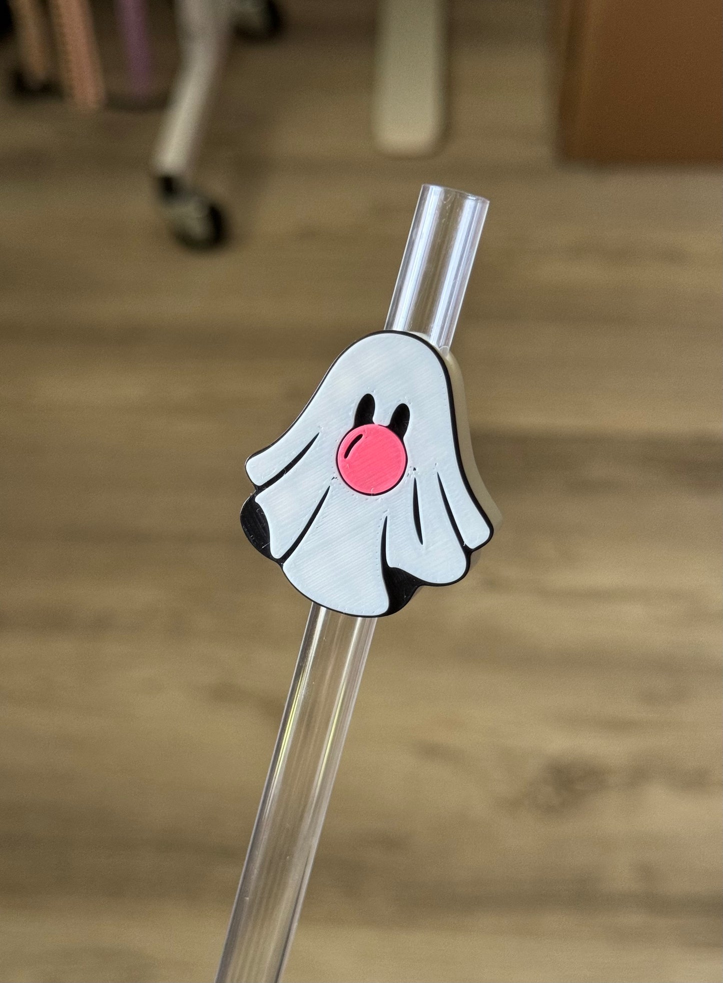 Ghost Bubblegum Straw Topper