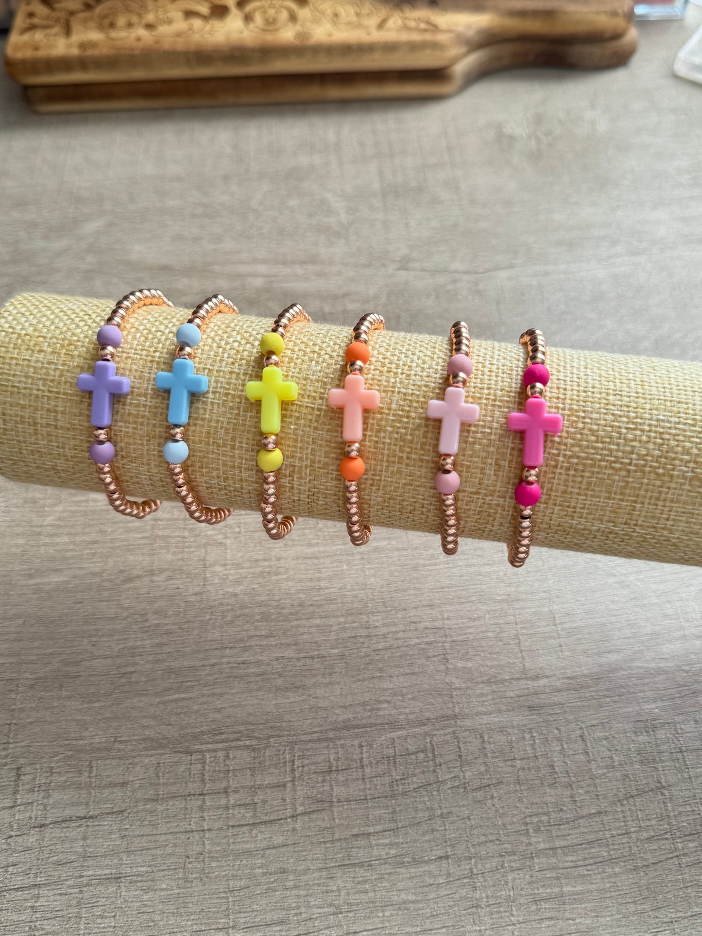 Cross Rose Gold Bracelet
