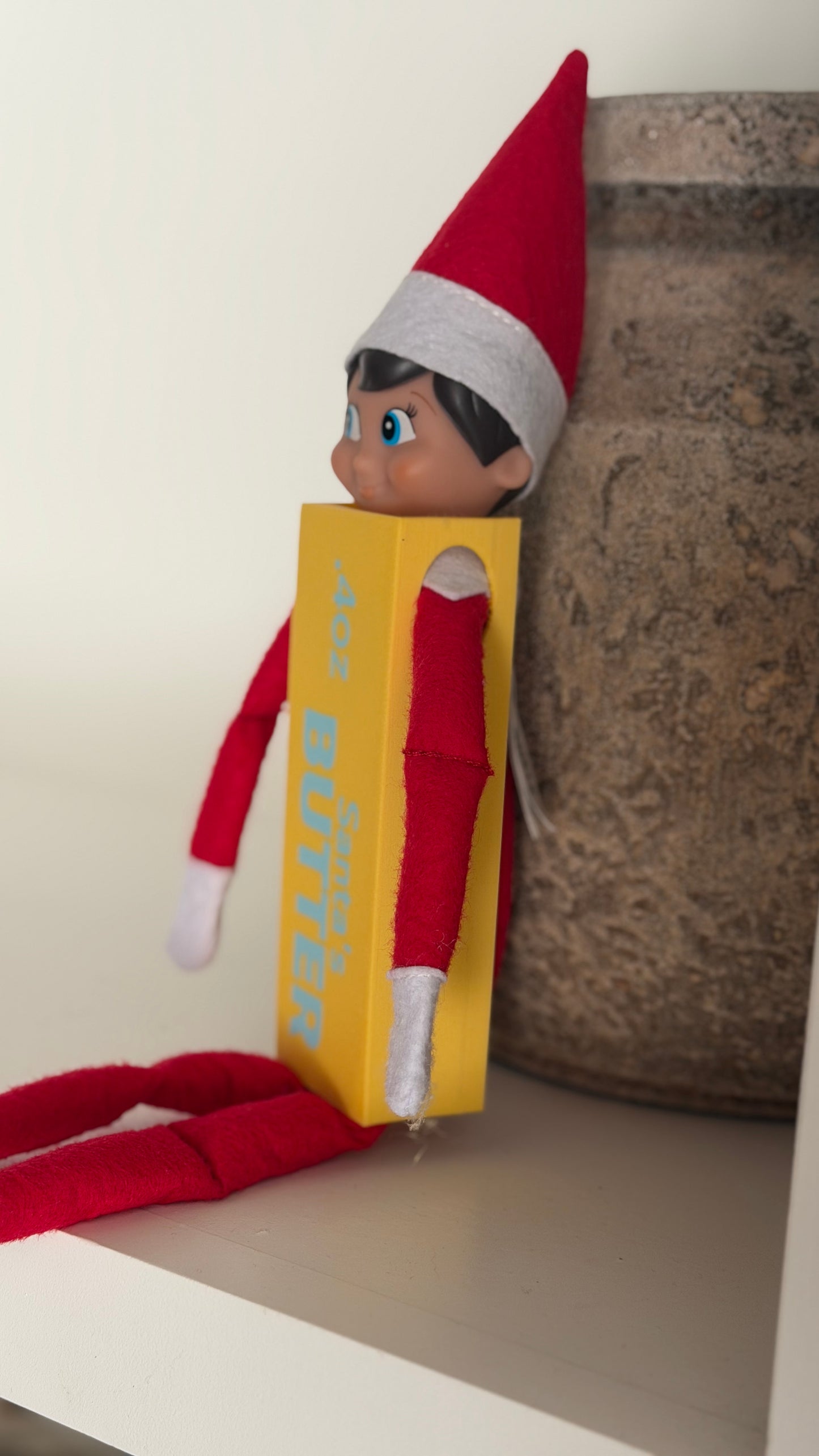 "Santa's Butter" Stick Costume for Elf on the Shelf