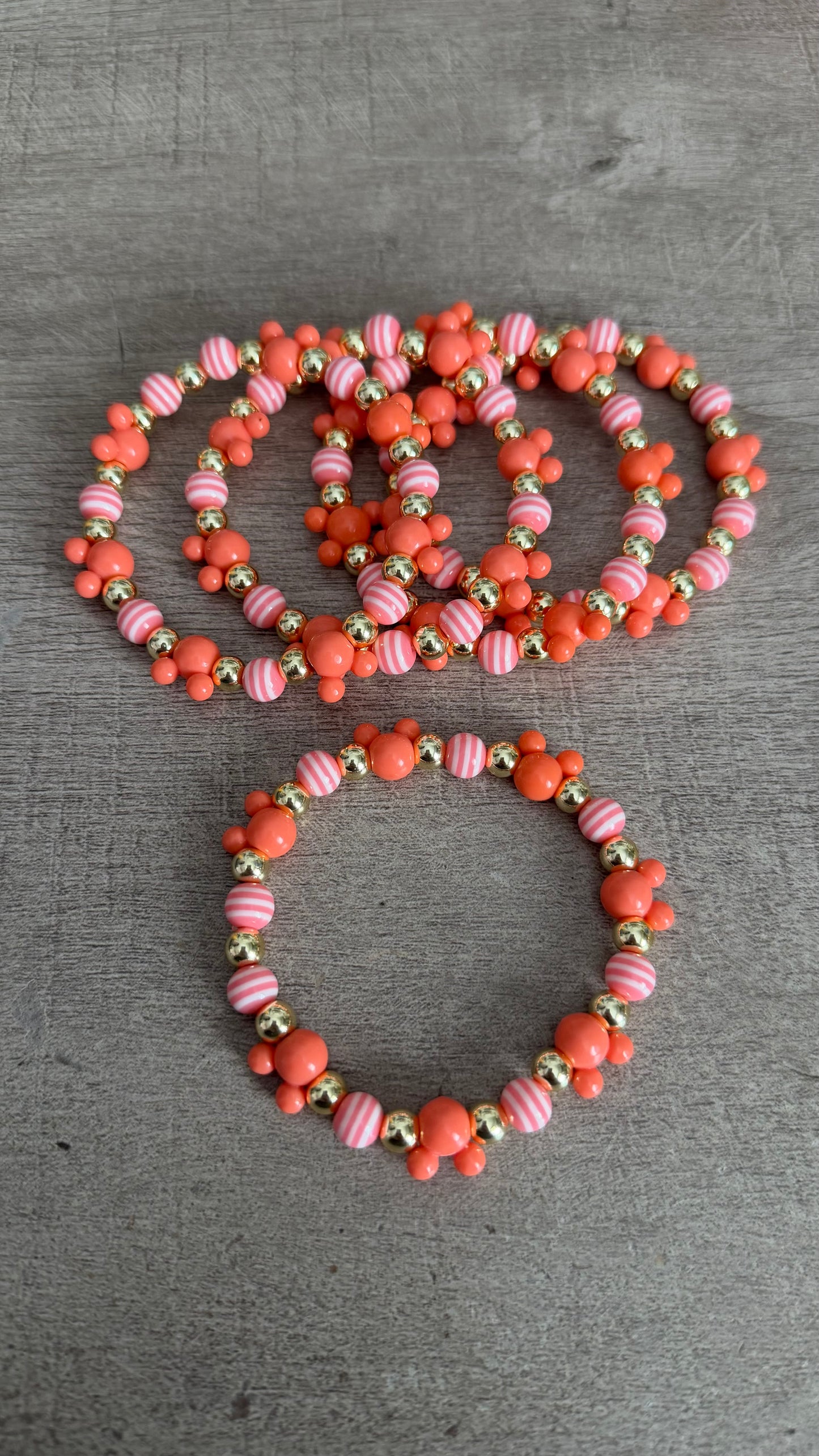 Magical Pink Stripe Valentine Bracelet