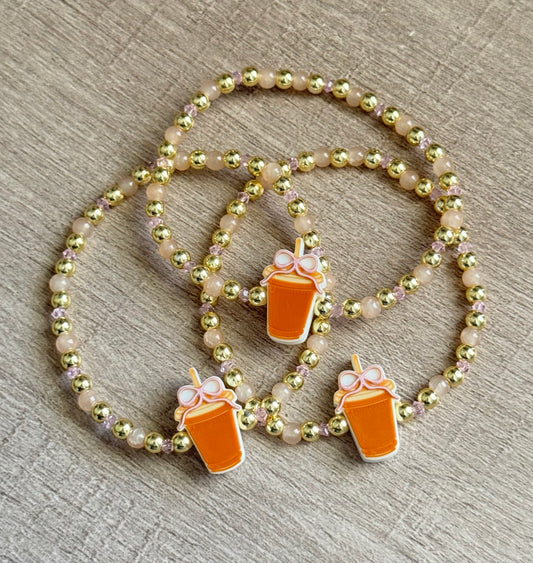 Coffee + Bow Bracelet