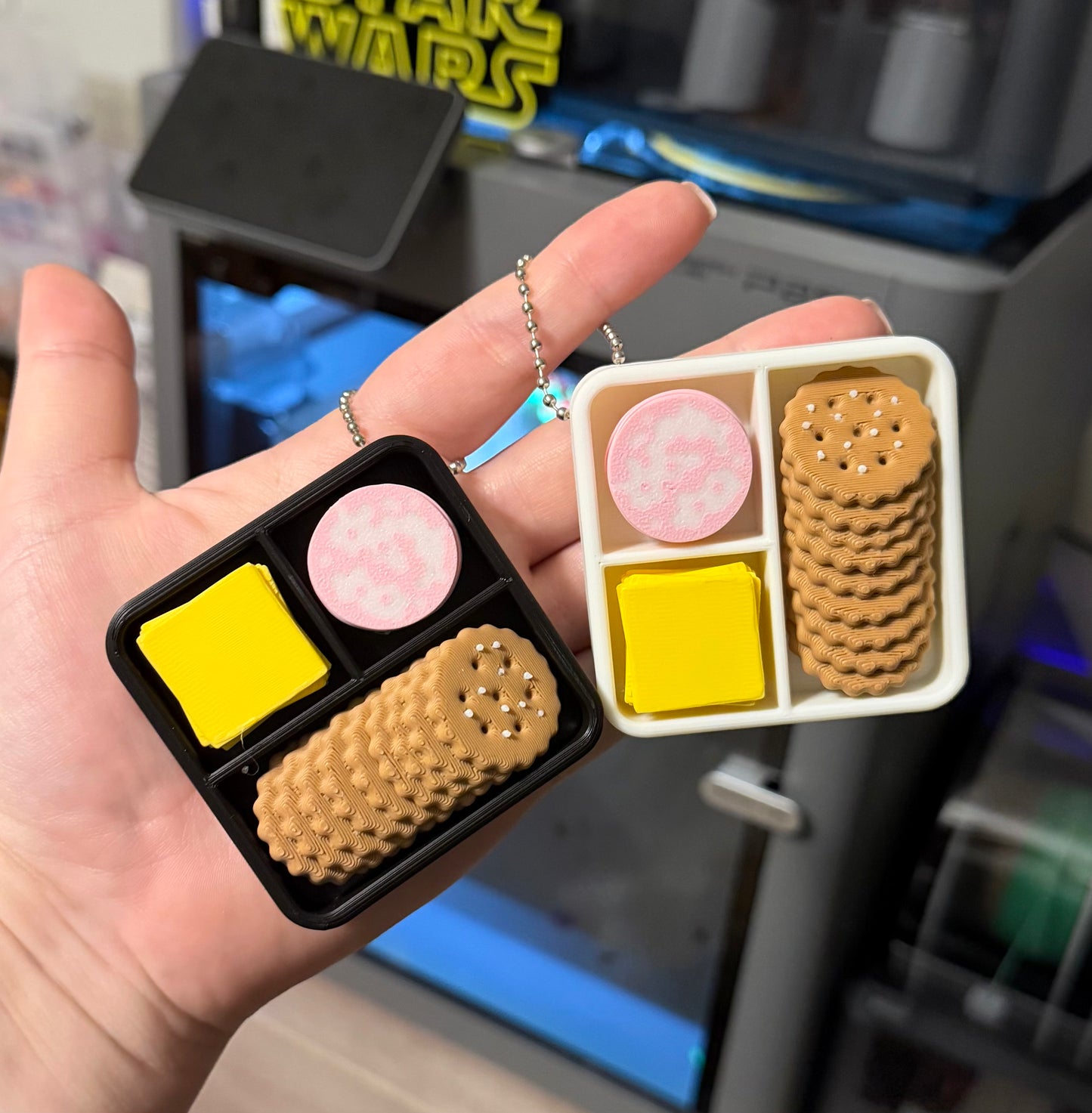 Snack Box Quad-Fidget Clicker Keychain