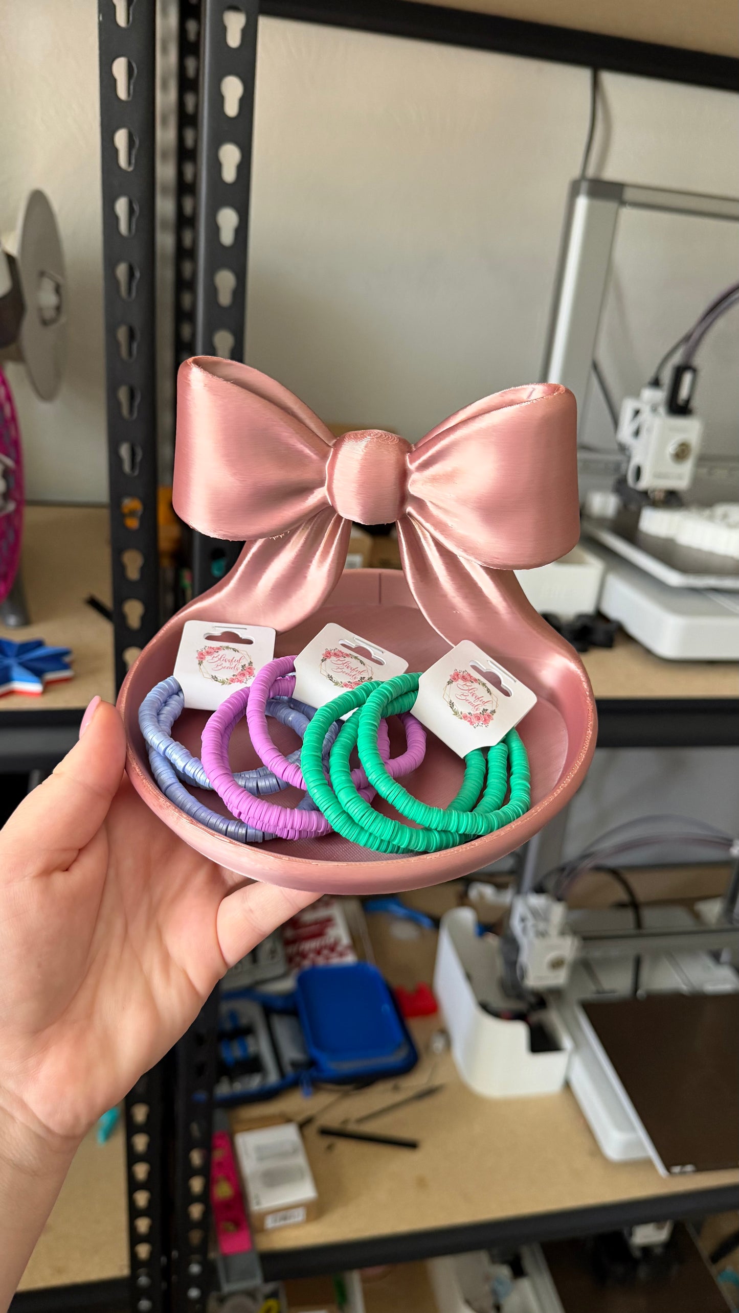 Oversized Rose Gold Bow Tray