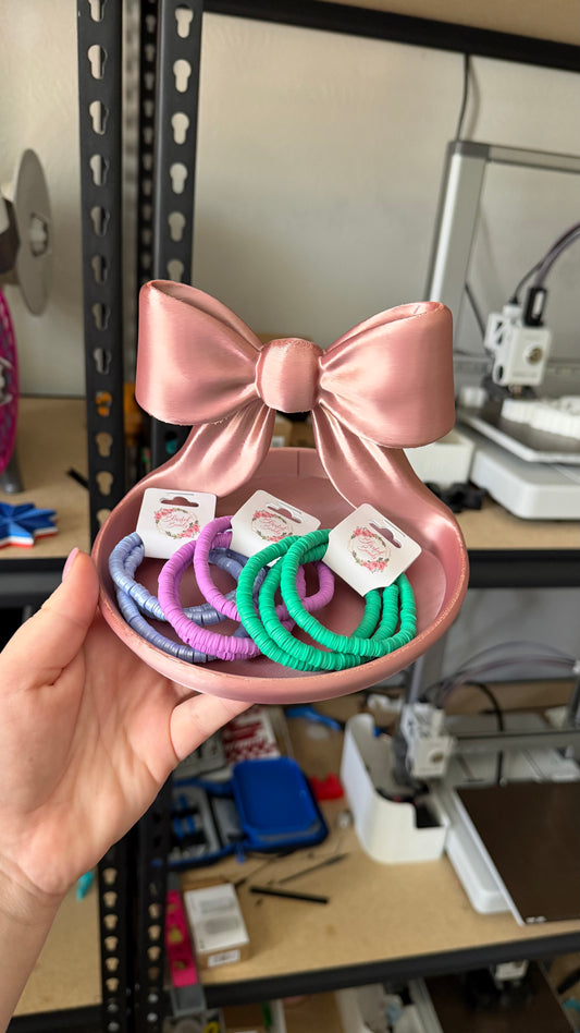 Oversized Rose Gold Bow Tray