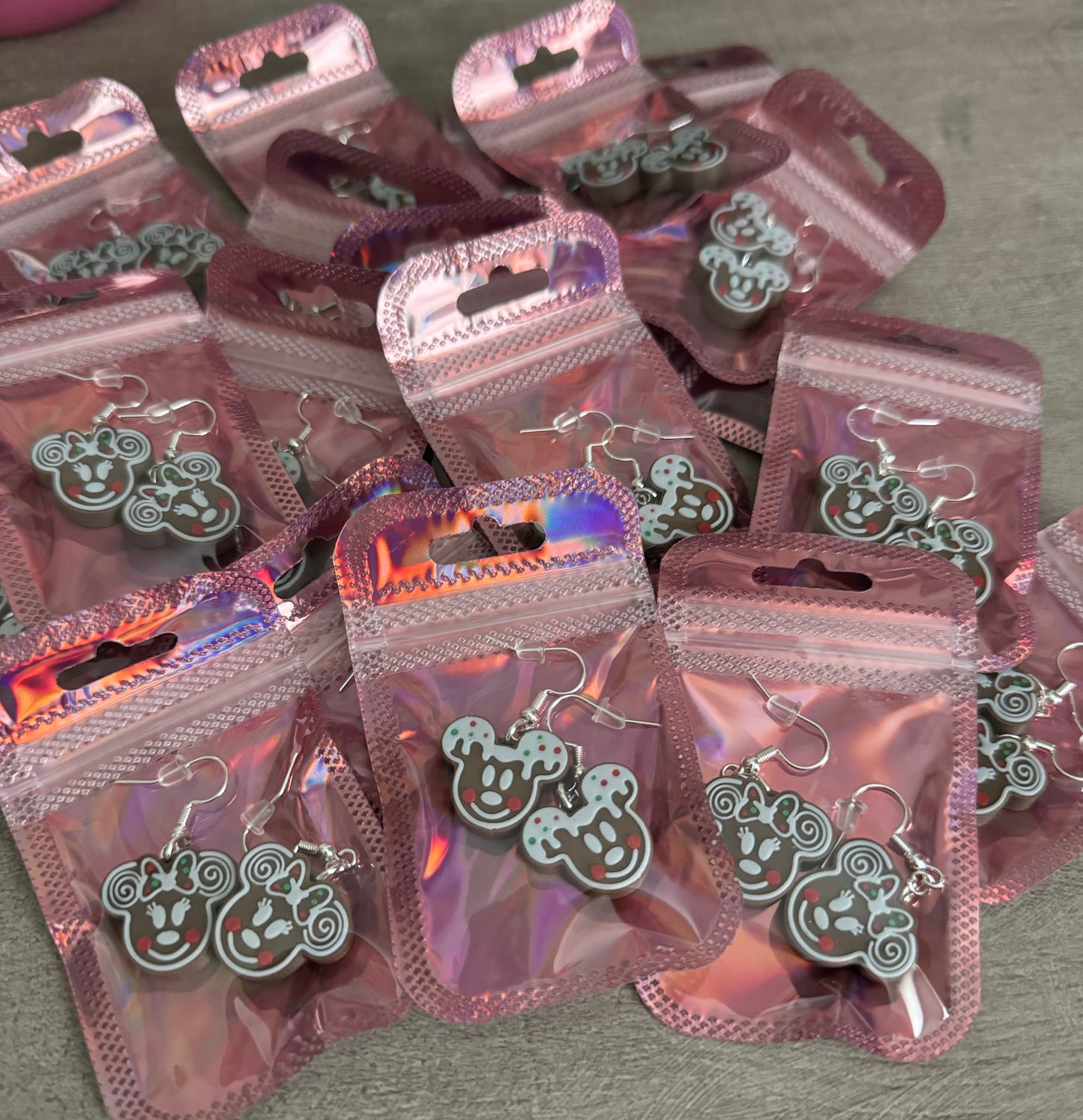 Gingerbread Mouse Dangle Earrings
