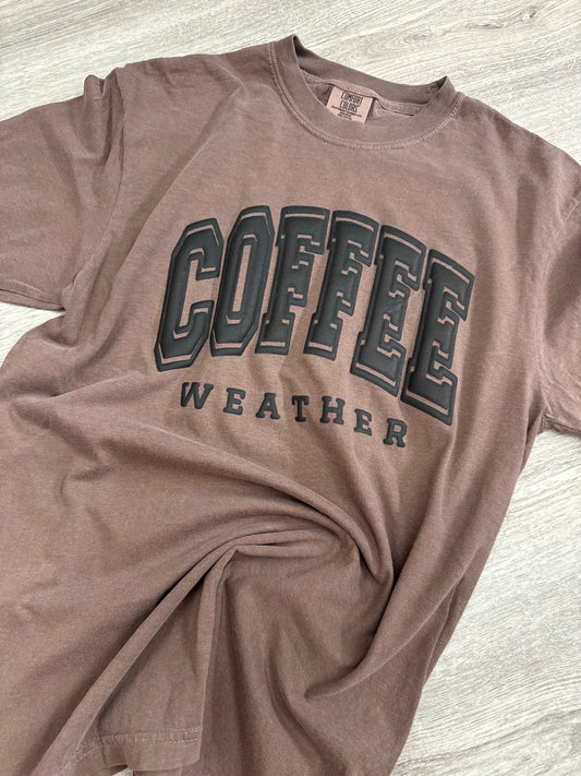 Coffee Weather Puff Comfort Colors Shirt