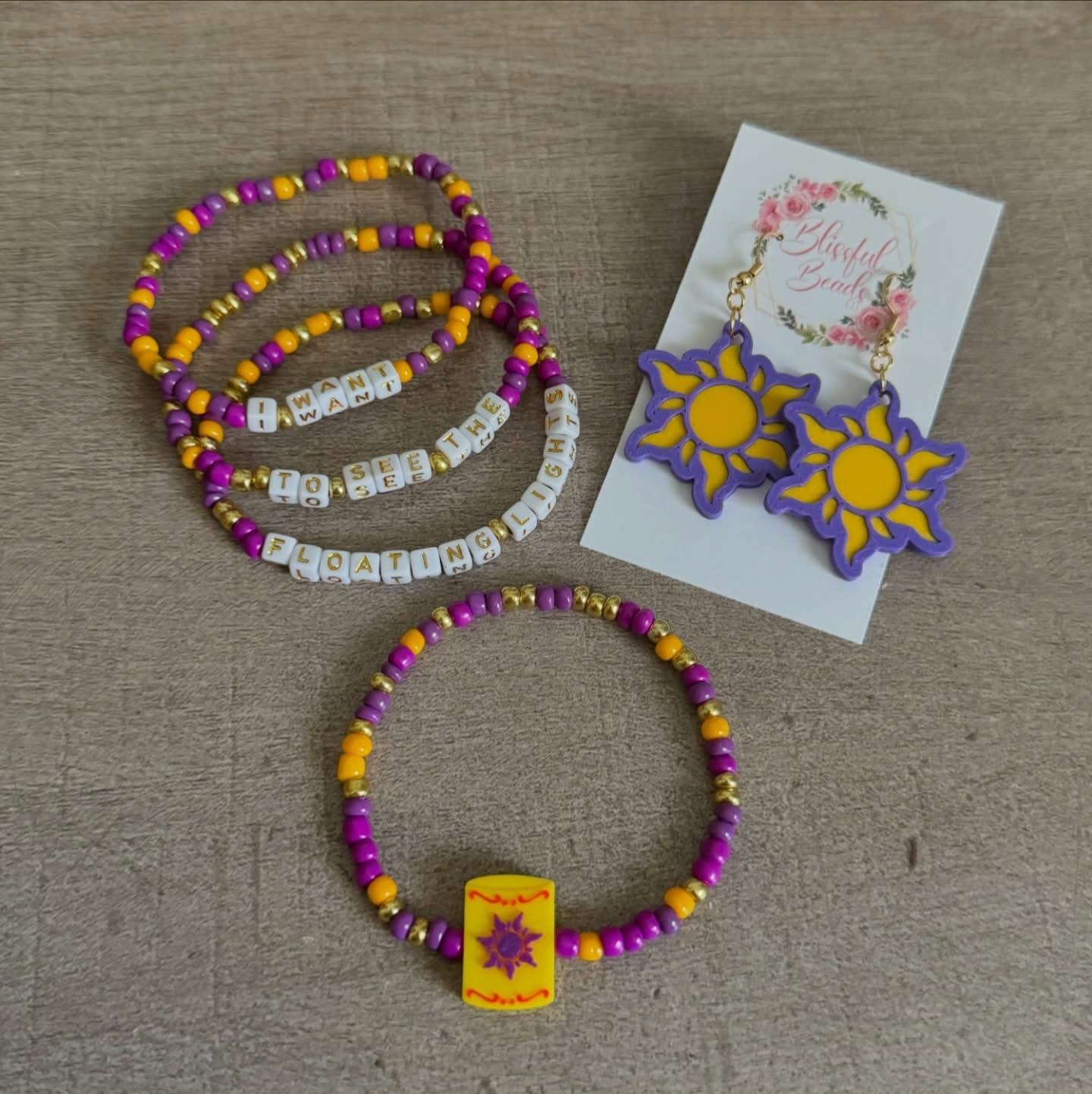 Tangled Inspired Bracelets and Earrings