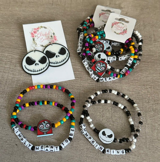 Jack + Sally Dangles & Seed Bead Set