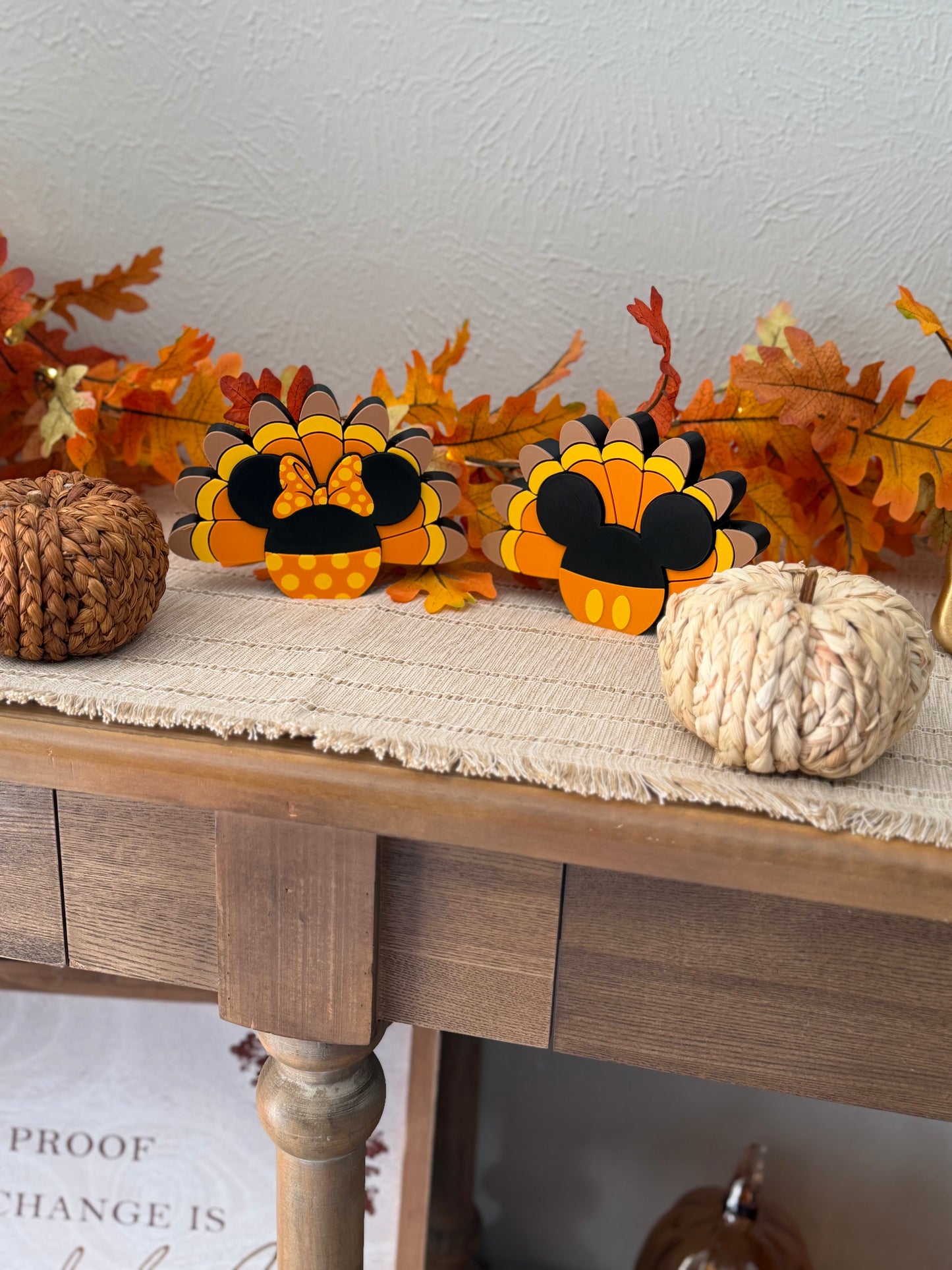 Mickey & Minnie Turkey Fall Decor