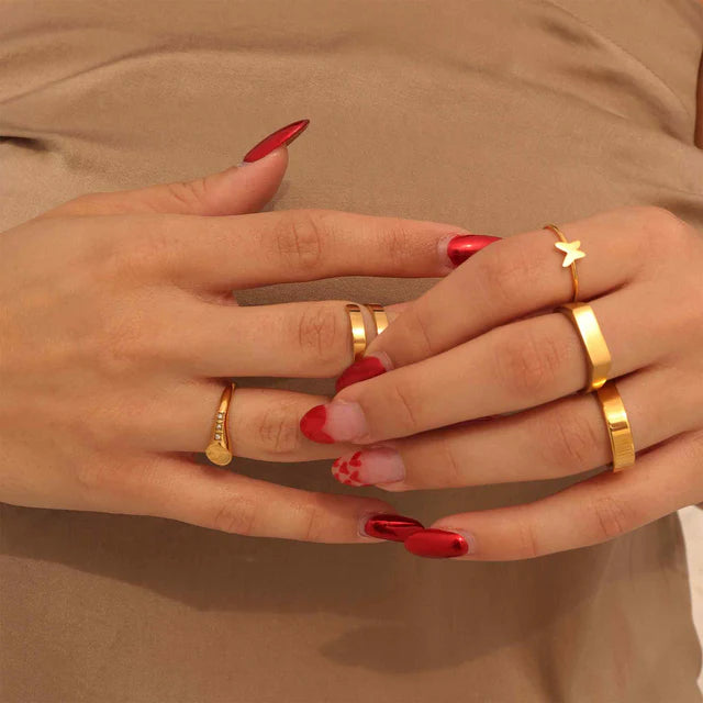 18k Gold Engravable Round Signet Ring