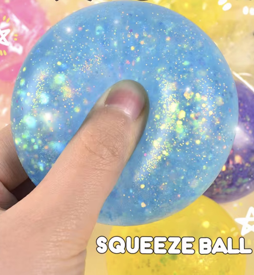 Glitter Ball Squish Toy