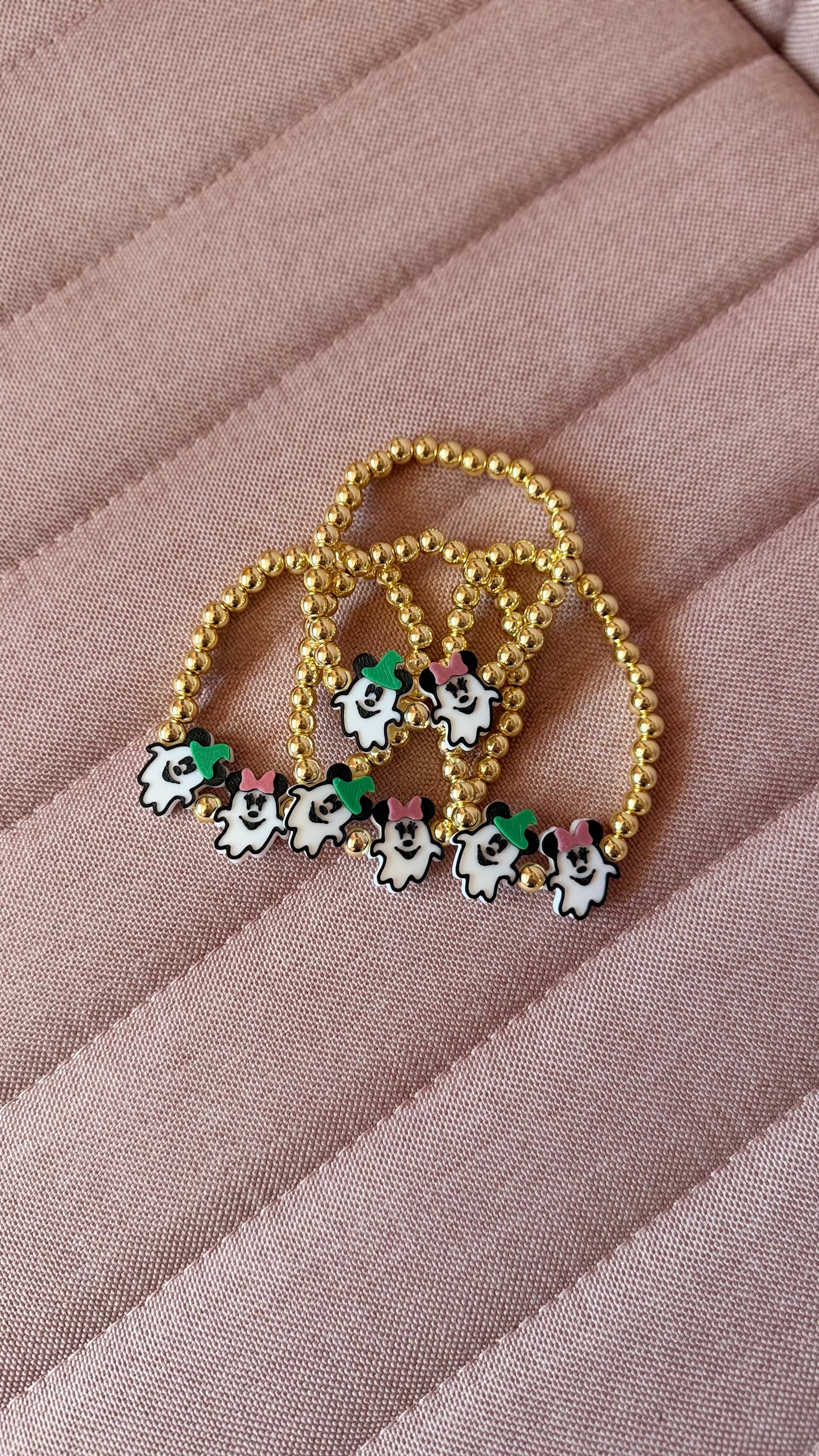 Mickey & Minnie Ghost Plated Bracelet
