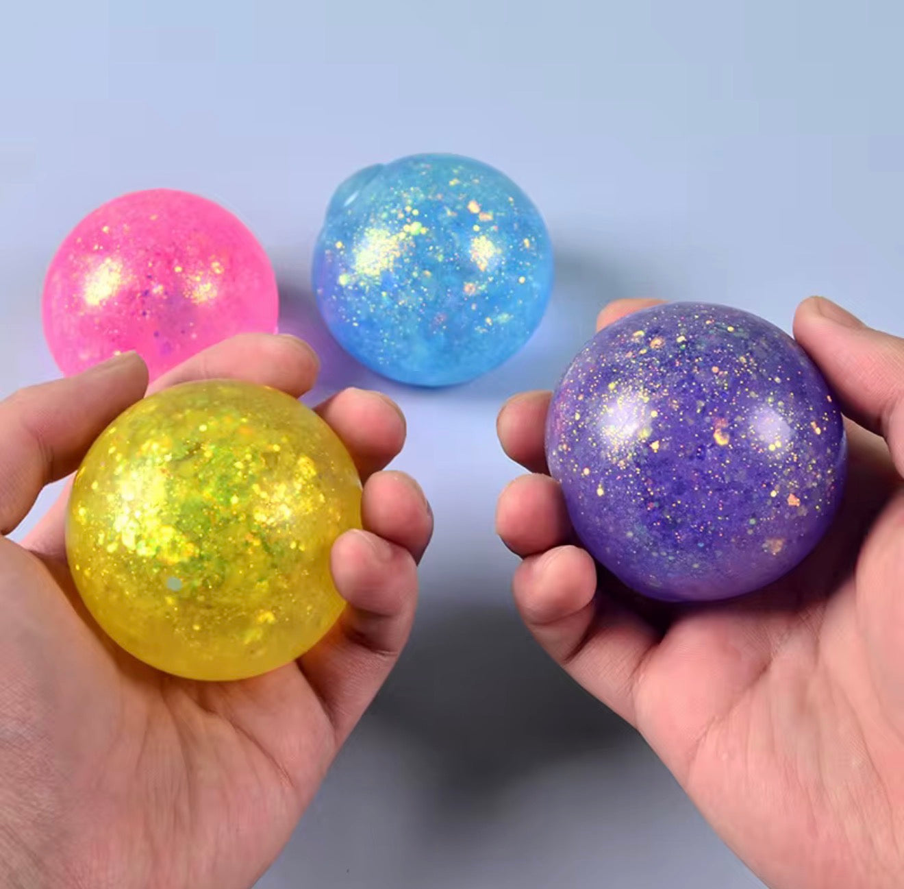 Glitter Ball Squish Toy