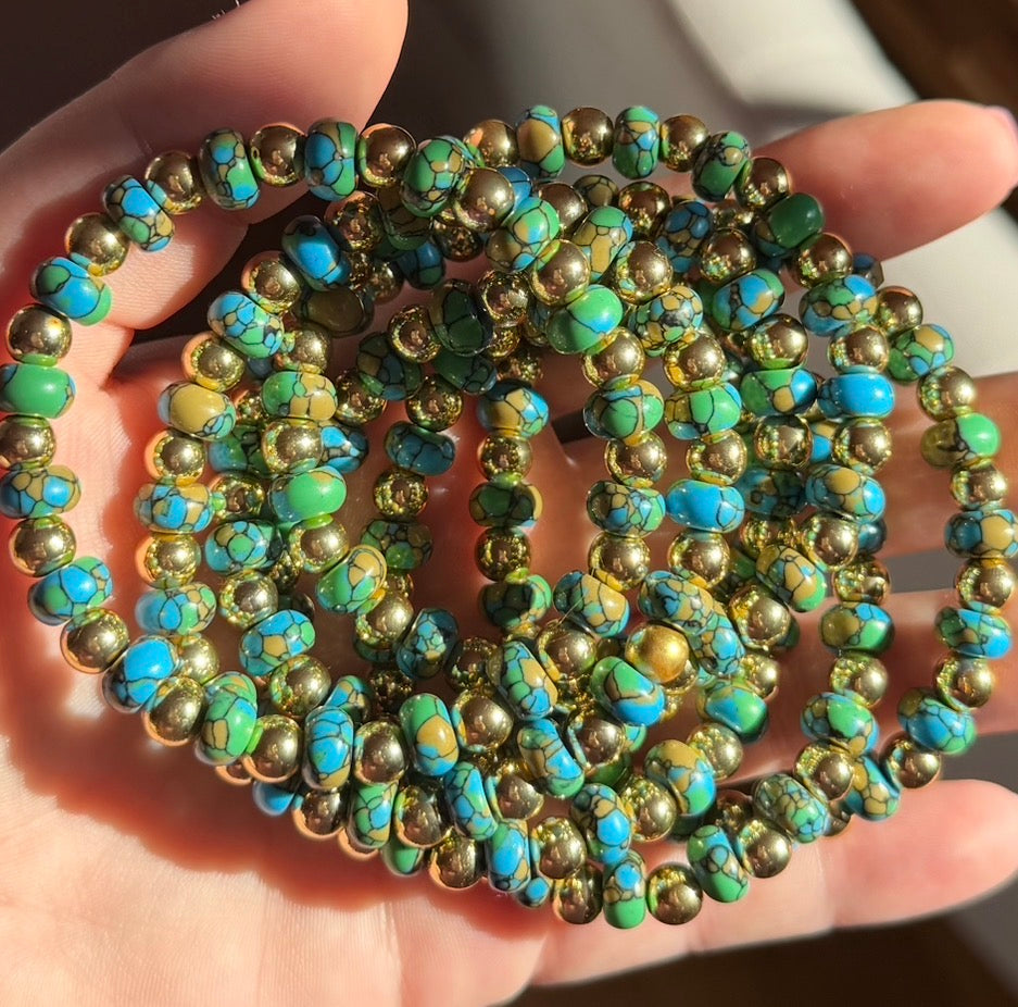 Flower Malachite Bracelet