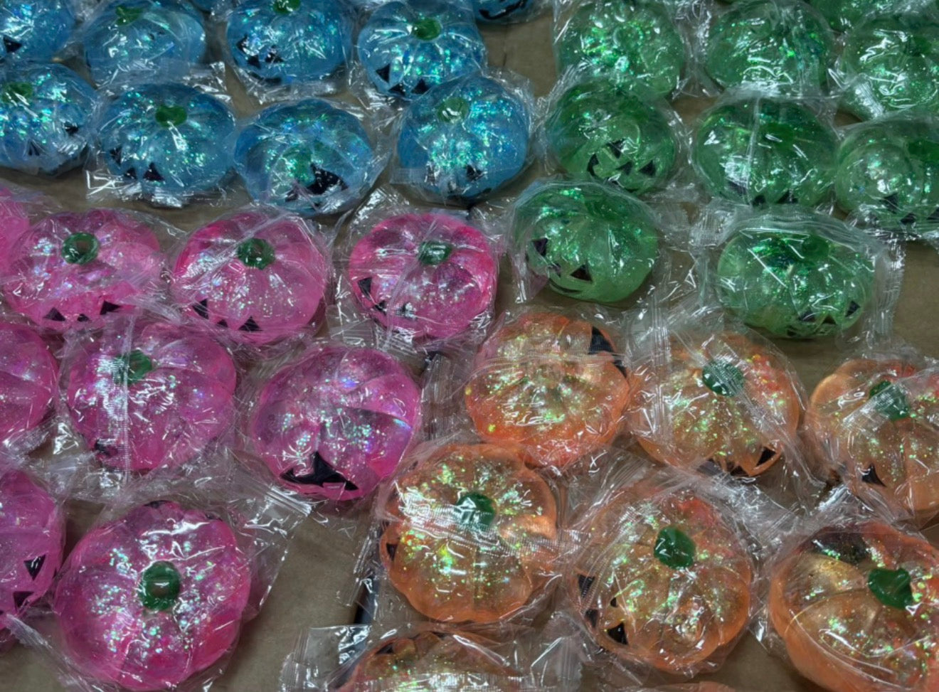 Glitter Pumpkin Squishy Toy