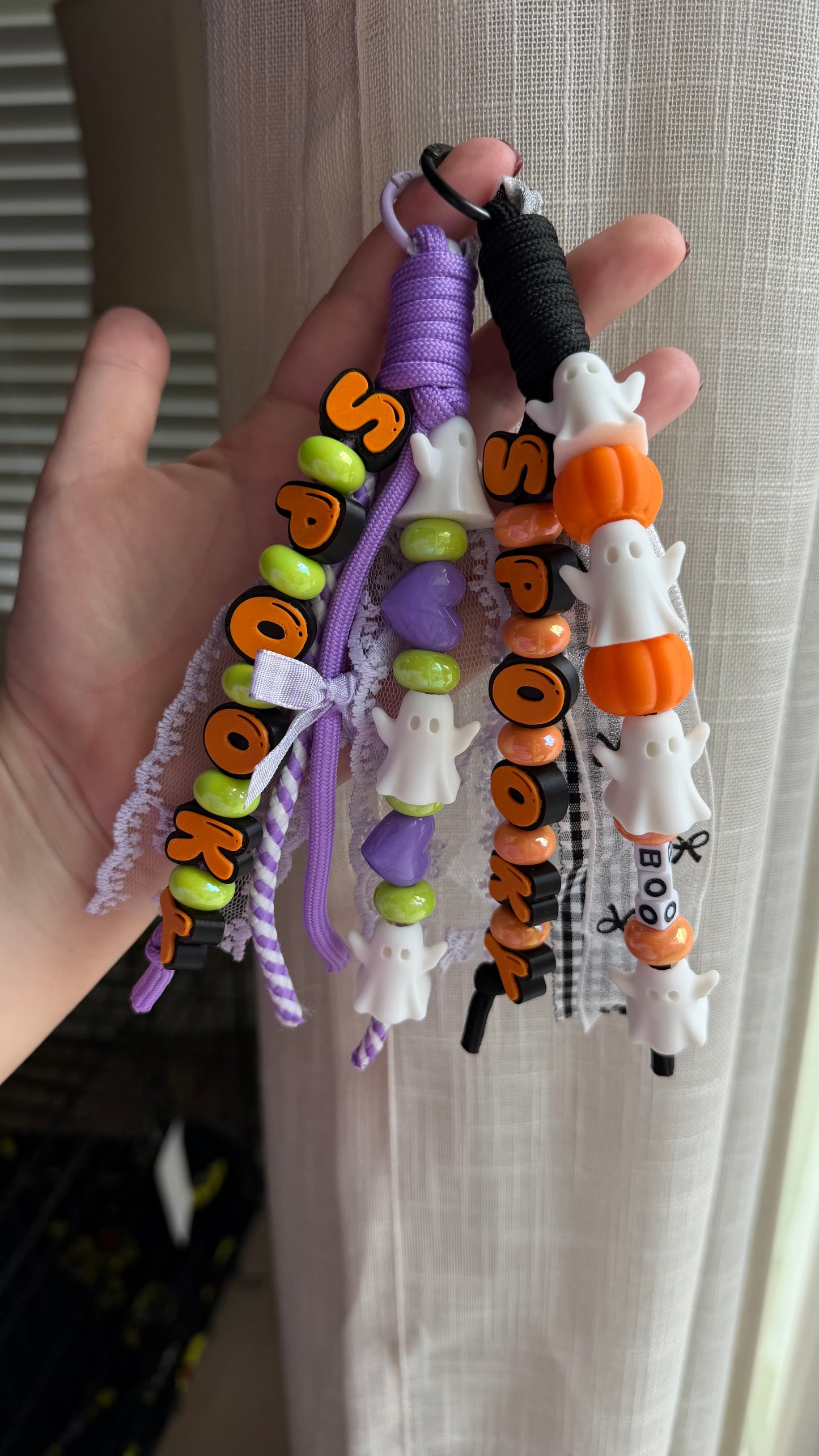 Spooky Paracord Keychain- READY TO SHIP