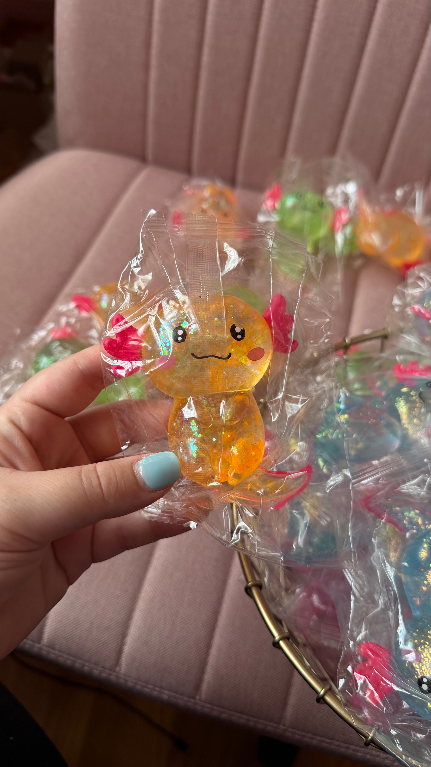 Sparkly Axolotl Squishies