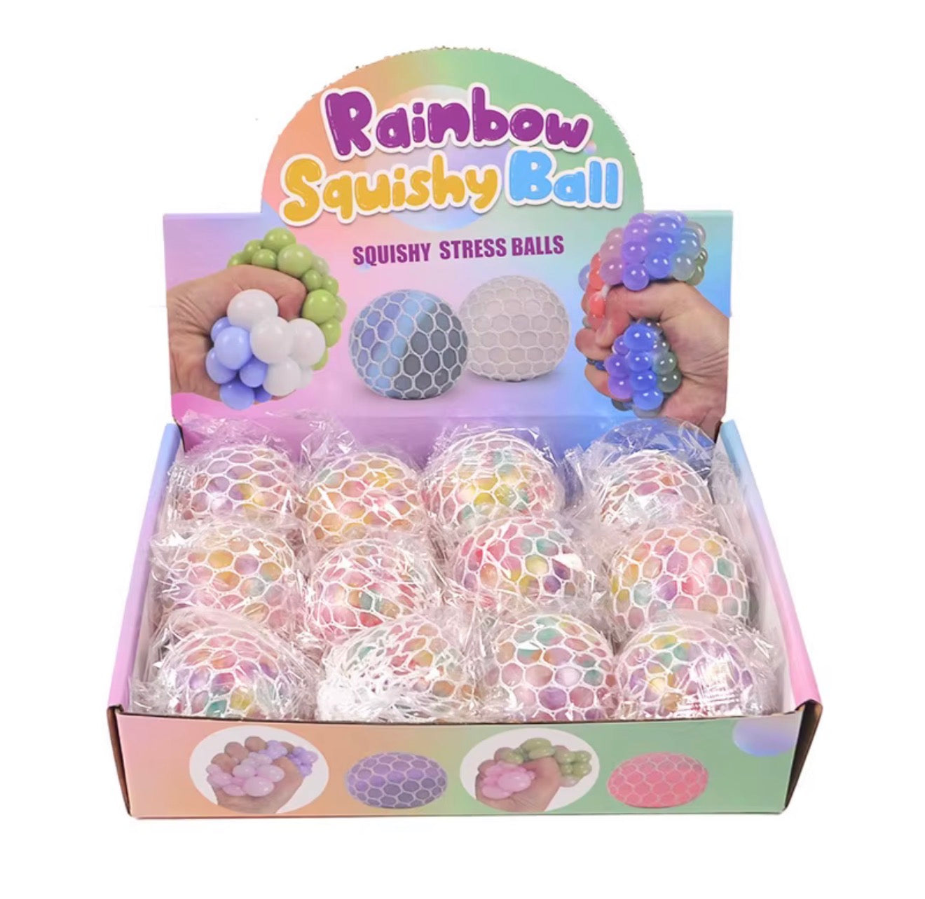 Rainbow Squishy Stress Ball Squish