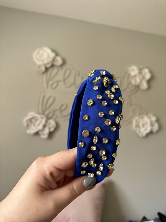 Blue Jewel Headband