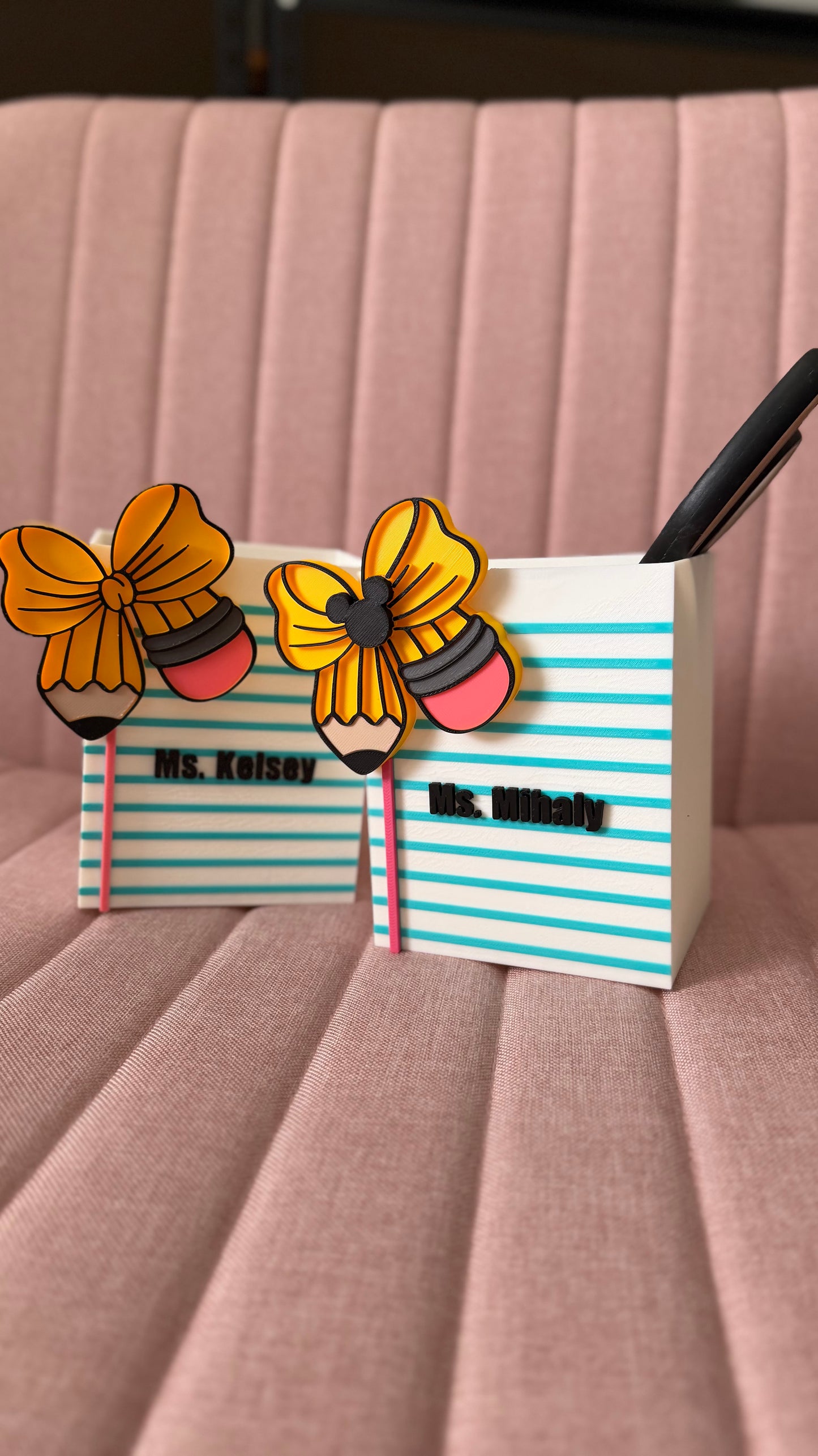 Personalized "Note Paper" Teacher Desk Organizers