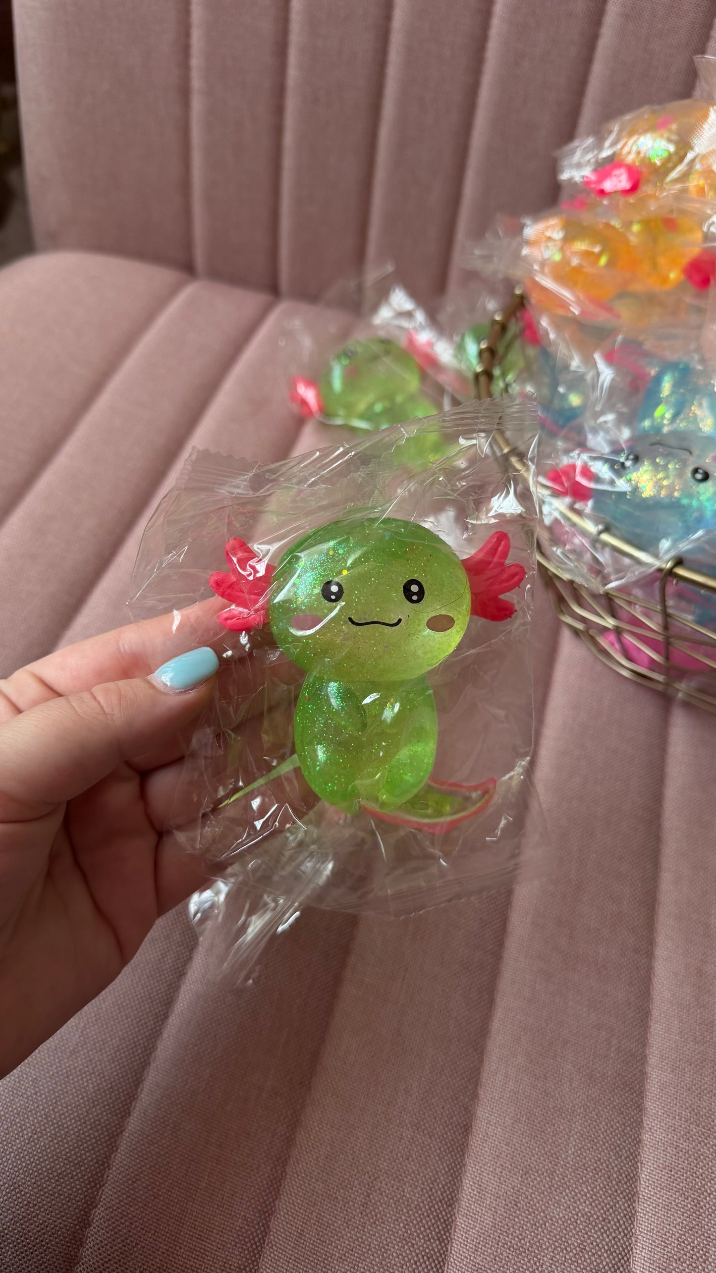 Sparkly Axolotl Squishies