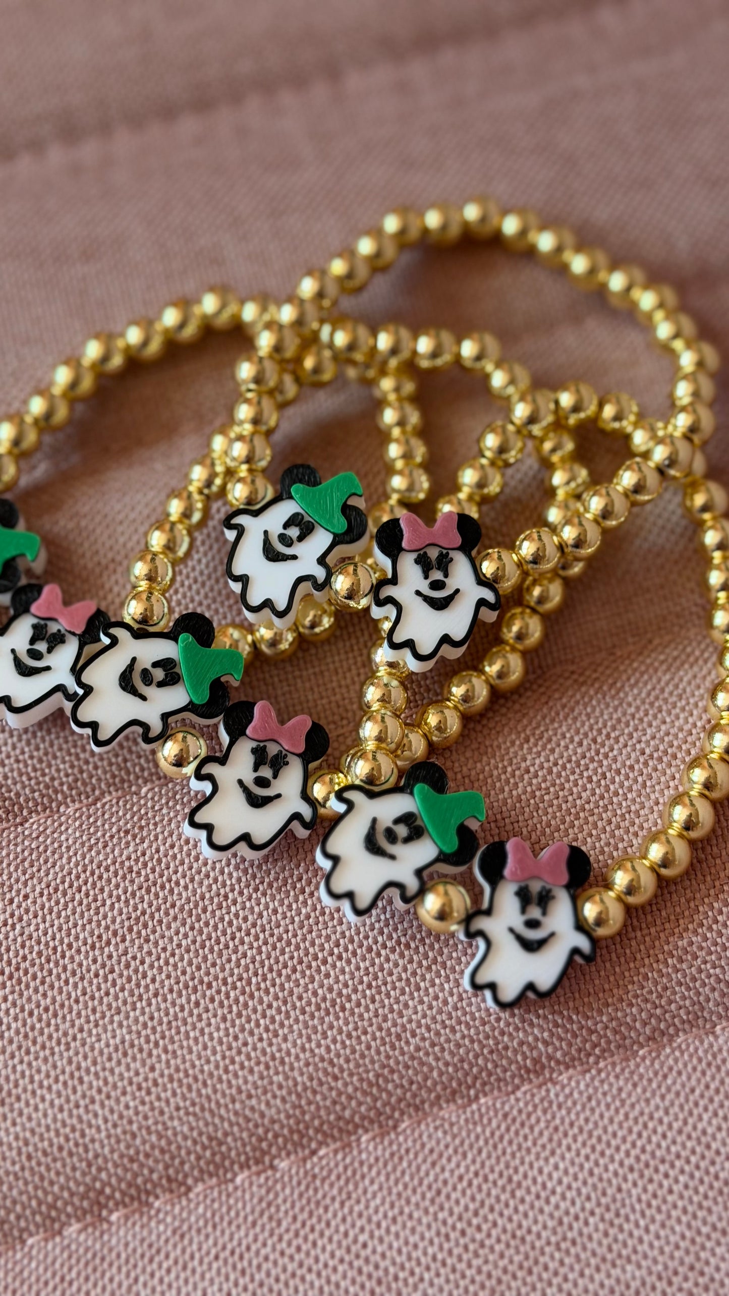 Mickey & Minnie Ghost Plated Bracelet