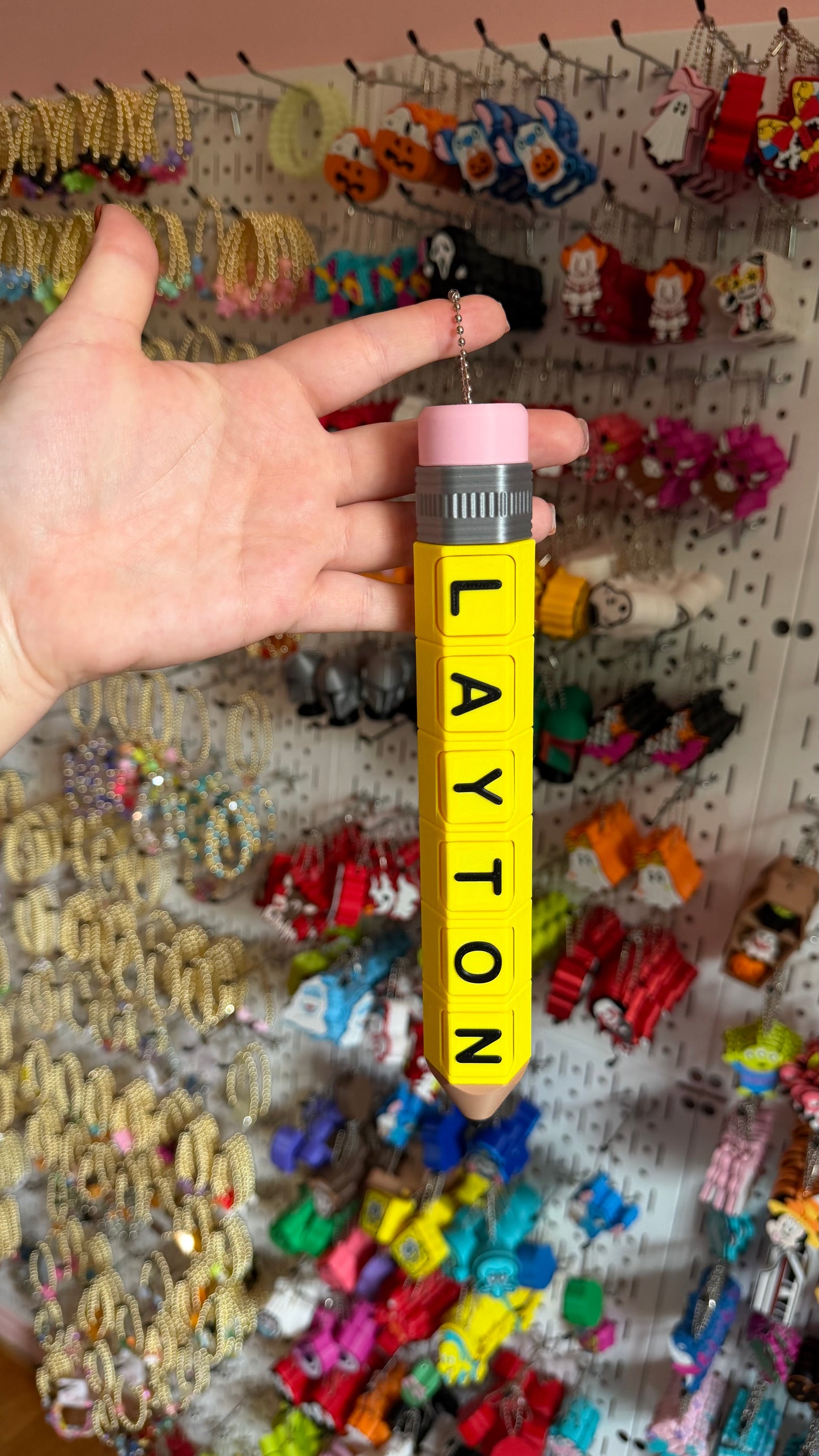 Custom Pencil Fidget Clicker Keychain