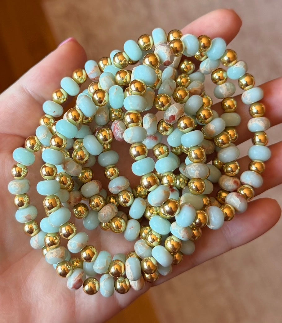 Blue Shoushan Stone Bracelet