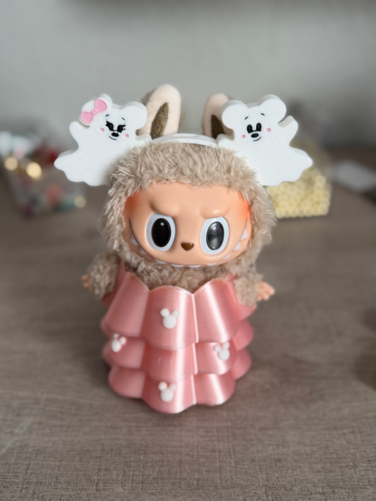 Labubu Minnie + Mickey Ghost Ears