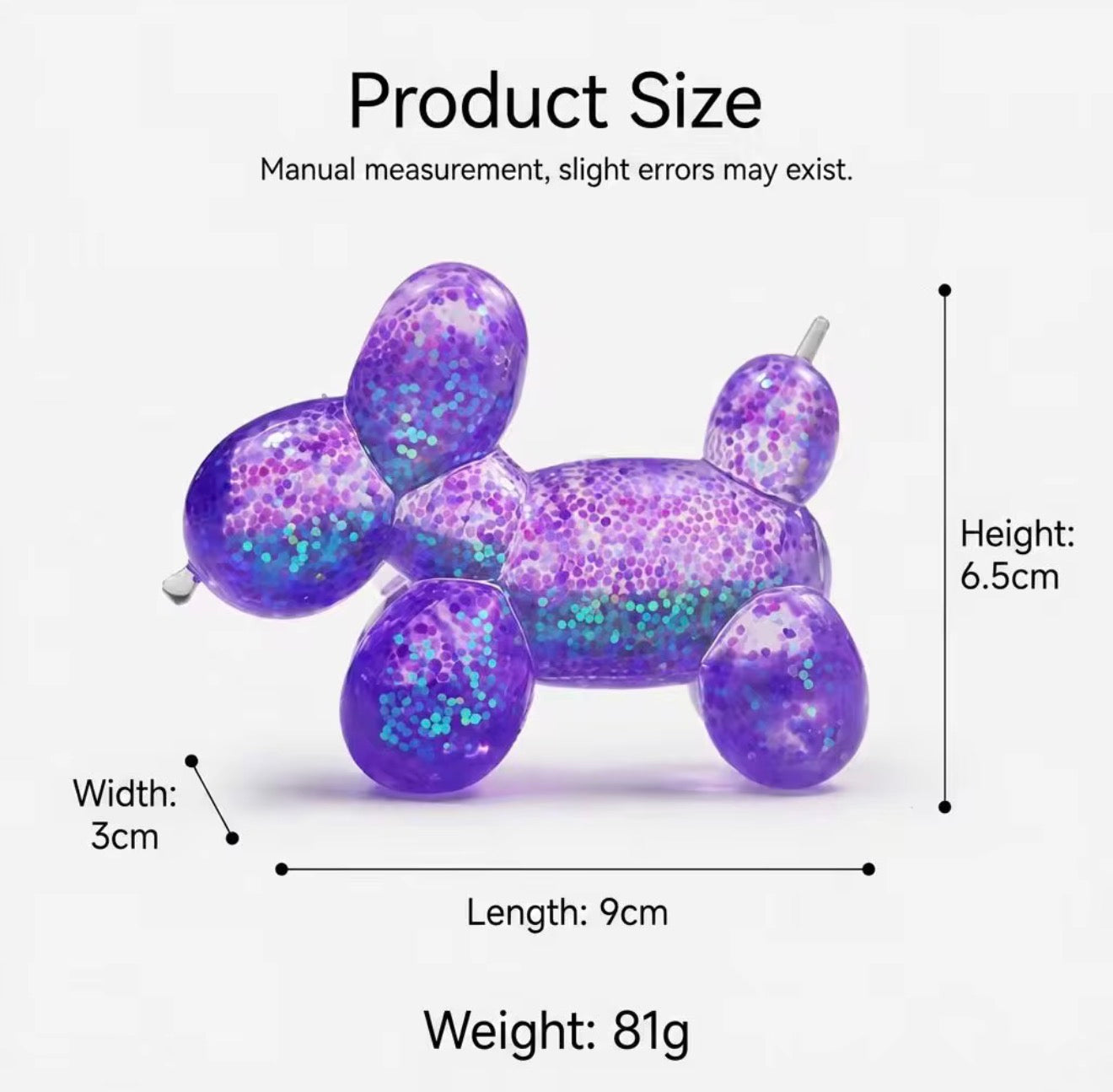 Glitter Balloon Dog Squishy