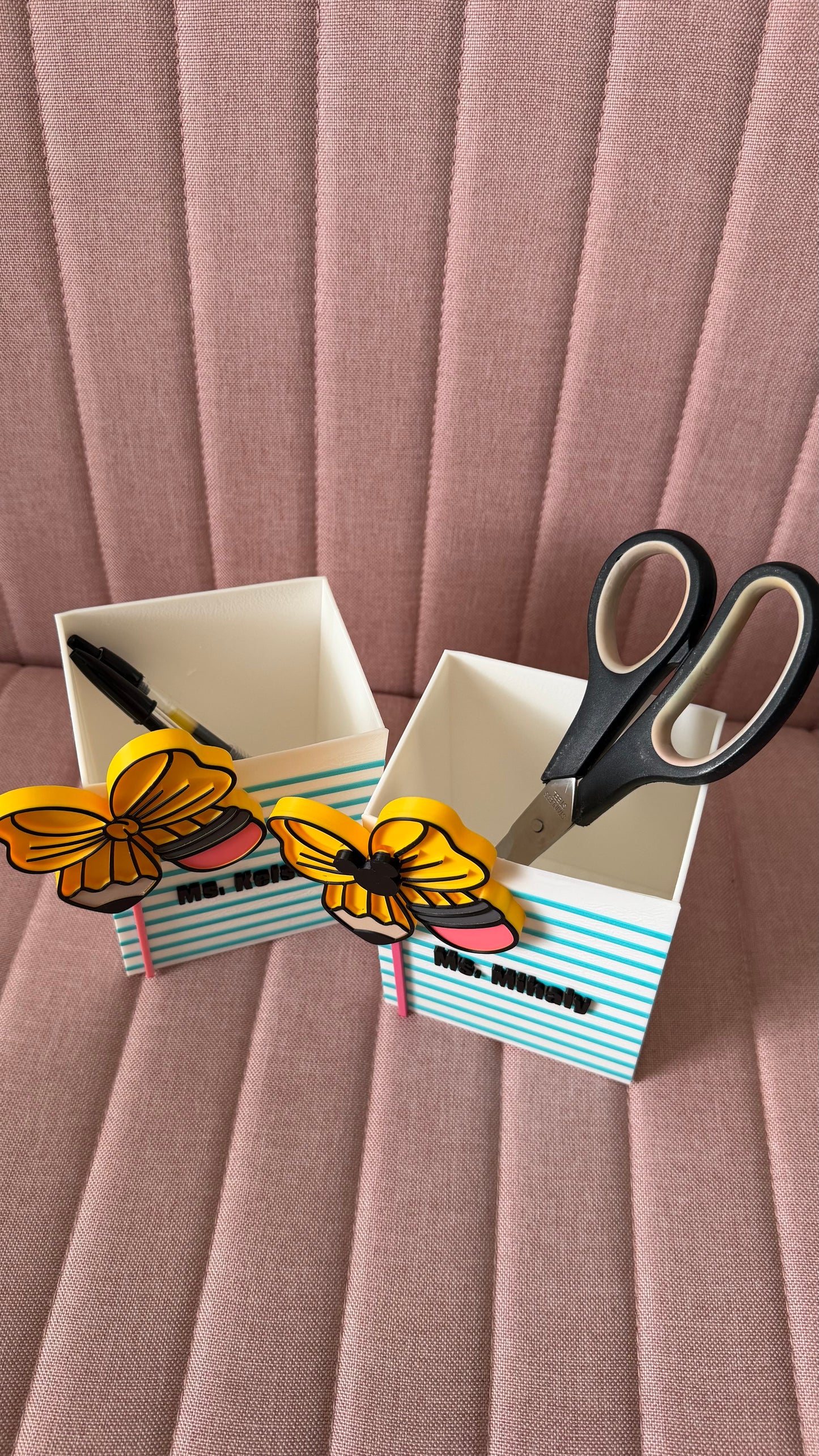 Personalized "Note Paper" Teacher Desk Organizers