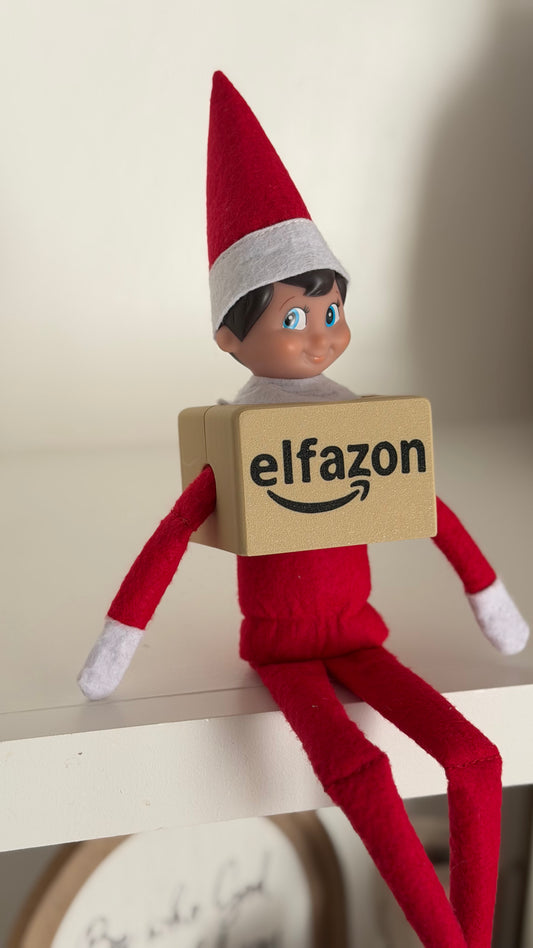 "Elfazon" Mini Delivery Box Costume for Elf on the Shelf