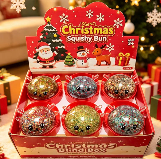 Christmas Reindeer Glitter Dumpling Squishy