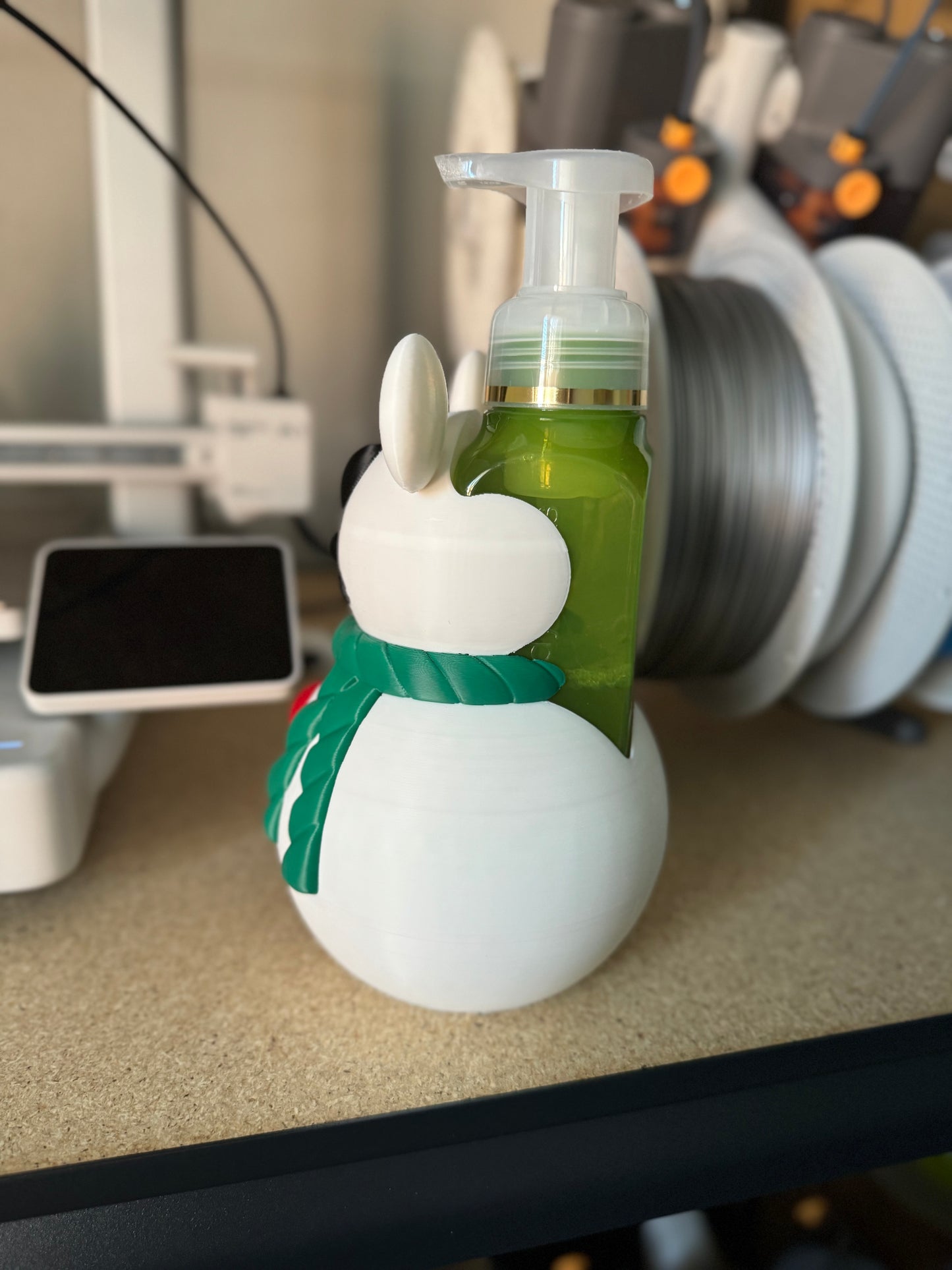 Snowman Mouse Bath & Bodyworks Foaming Soap Holder