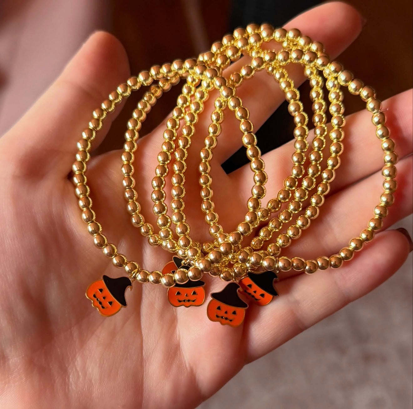 Spooky Chic Jack-o'-lantern Bracelet